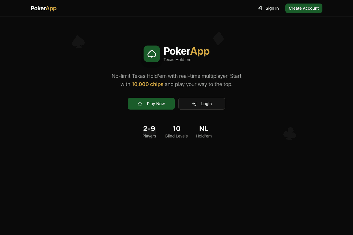 Poker screenshot
